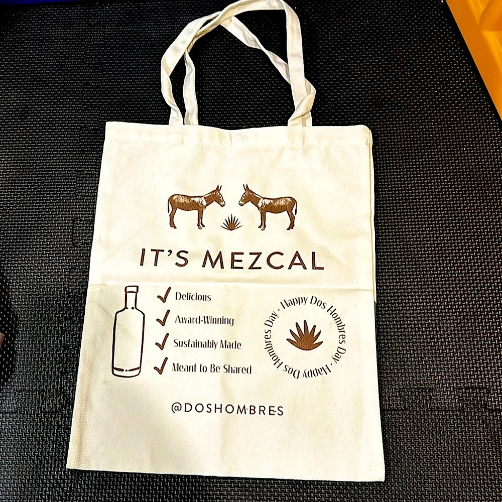 NEW! Dos Hombres Mezcal canvas tote bag tequila breaking bad - Picture 2 of 2